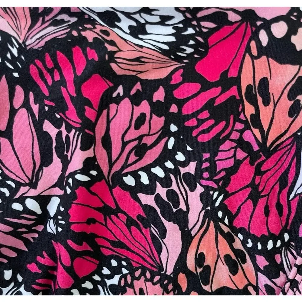 L*Space Jay Bitsy Bikini Bottom Y2K Butterfly Wings N Things Pink Sz XL NEW $84